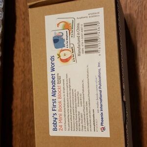 Baby's first Alphabet words mini book block